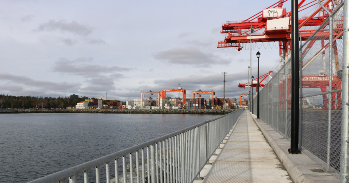South End Container Terminal Public Walkway Opens In Halifax Supply Post Canada's 1 Heavy